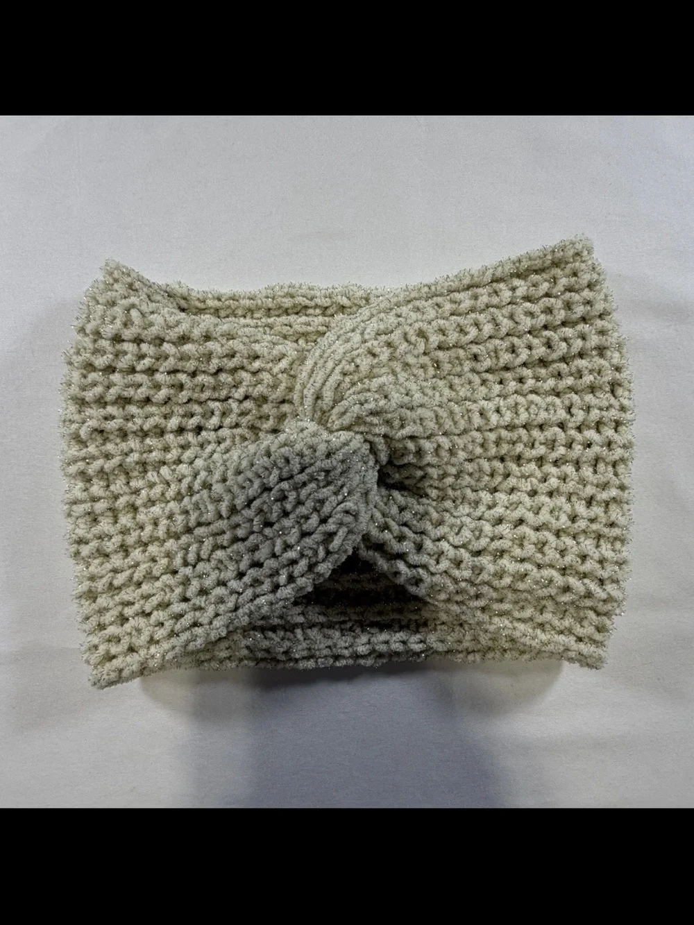 Chunky Knit Twist Headband - Cream